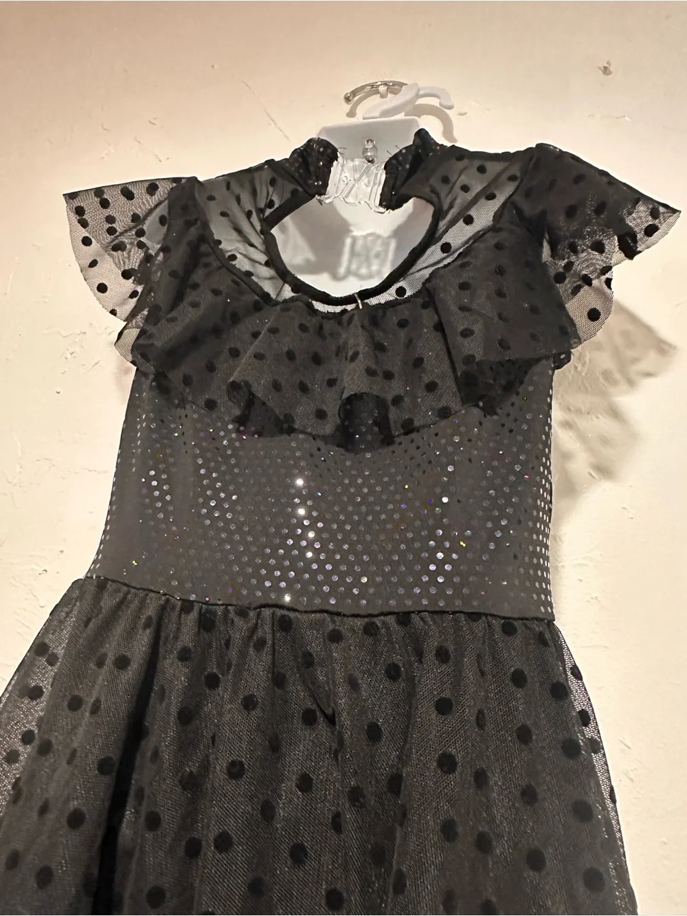 A Wish Come True Black Polka Dot Tulle Dance Costume Dress Goo Goo Muck